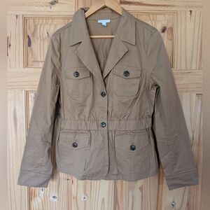 Charter Club Utility Women's Tan Light Weight Jacket Size Large